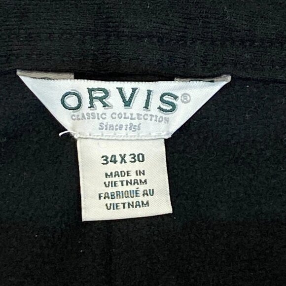 Orvis Fleece Lined Tech Pants Mens 34 x 30 Black Water Repellent Insulated - Picture 7 of 13